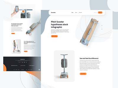 Scooter Product 2019 trend agency brand identity branding design e commerce freelancer illustration landing page minimal product producthomepage scooter scooterproduct template typography user experience userinterface visual design visualdesigner
