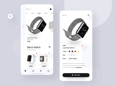 Watch App UI agency animation app apple apple watch branding dashboard e commerce icon illustration minimal minimal app product app product app design project management trend 2020 typography vector watch app
