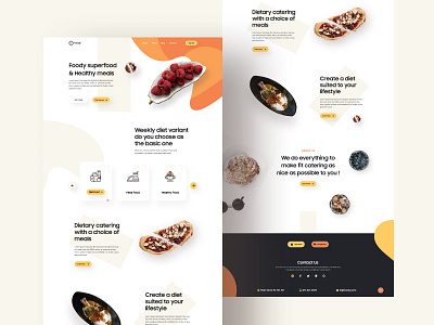 Food Delivery Homepage agency delivery e commerce food food and drink food delivery food homepage food truck illustration landing page minimal minimal design online food product restaurant template trend 2020 typography web website