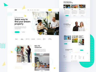 Property Homepage Exploration agency agent property branding creative e commerce freelancer illustration landing page minimal product property property management real estate shape template trend 2020 typography visual design visualization web