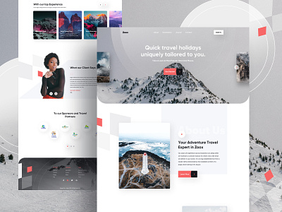 Zoox- Travel Landing Page agency brand identity creative e commerce illustration landing page minimal product sass template travel travel guide travelhomepage typography ux visual design visual designer web website
