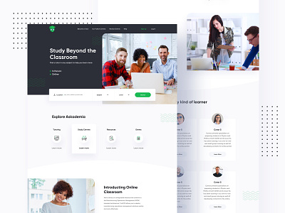 Askademia Redesign Concept agency app branding e commerce education education website icon landing page learning platform online learning product redesign responsive restaurant trend 2020 typography user interface vector visual design website