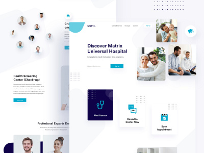 Matrix Medical website agency branding design e commerce illustration ios medical medical app medical care medicalwebsite medicine meditation minimal product template typography web