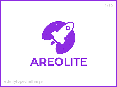 Daily Logo Challenge - Day 1: Rocketship 1 areolite branding dailylogochallange day day1 design illustator illustration logo rocket rocketship space