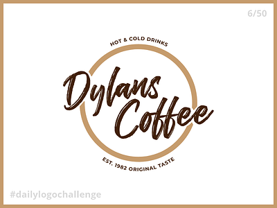 Daily Logo Challenge - Day 6: Coffee Shop 6 coffee coffee logo coffee shop daily logo challenge dailylogochallenge day 6 day6 dylan dylans coffee shop