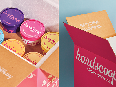 Happiness Delivered alcohol branding charleston ice cream icons illustration packaging typography wine