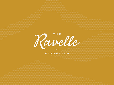 The Ravelle apartments branding logo nashville residential typography