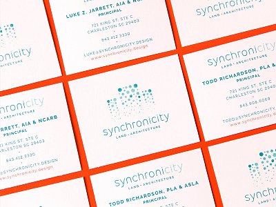 Synchronicity Business Cards architecture branding business cards city corporate identity logo skyline typography urban