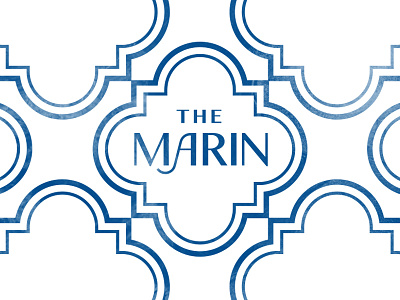 The Marin apartments branding community florida logo mediterranean terra cotta tile typography water