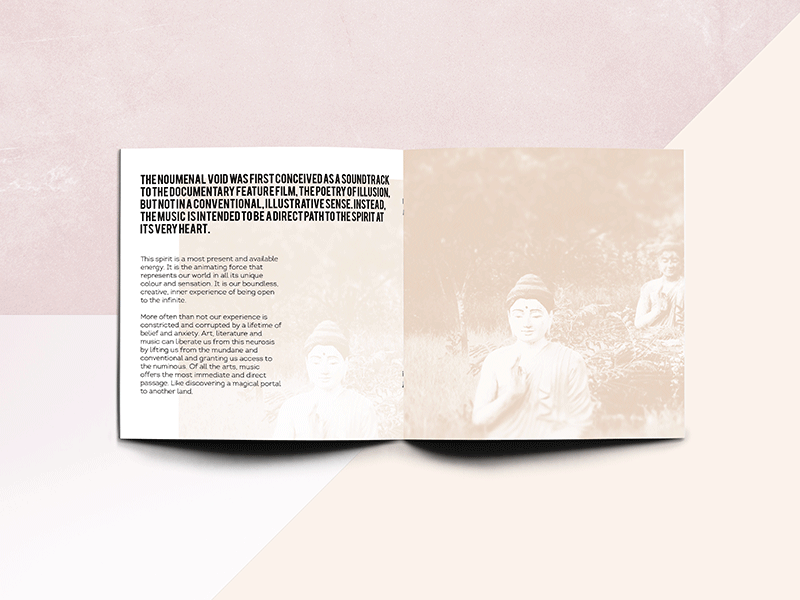 The Noumenal Void graphic design pink clean modern layout design cover cd booklet artwork album