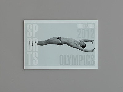 Sports Guide blue brochure clean cover design editorial gray guide olympic games print simple sports visual