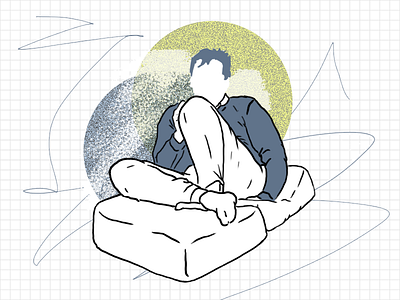 Couch boy couch style color and line couch design evan ireland grid illustration line musician texture