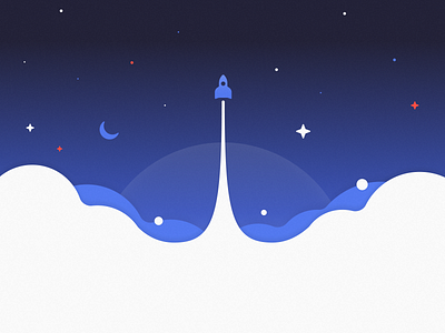 To the moon! app astro cute design flat graphic graphic design illustration launch launcher minimal moon noise rocket simple space spacex spacey stars texture