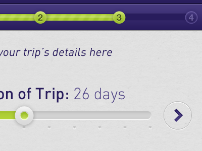 Ventur - Progress and Slider ios ipad iphone progress bar purple slider travel