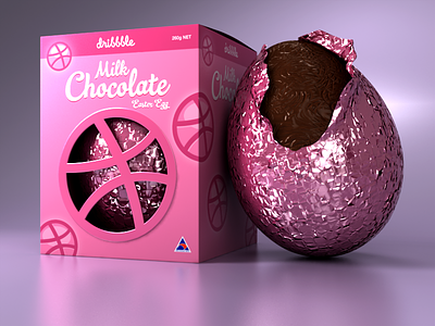 Happy Easter 3d chocolate dribbble easter easter egg egg foil packaging