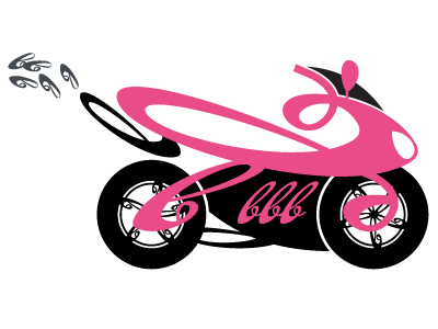 Motorbbbike alejandro b black fan script illustration motorbike motorcycle pink rebound typography veer