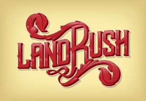 Land Rush type logo type illustration logo typography