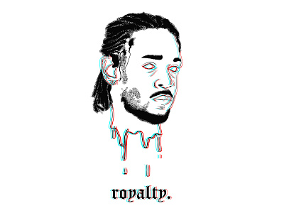 Royalty. 3d damn dna drip hip hop illustration kendrick lamar line art royalty tde vector