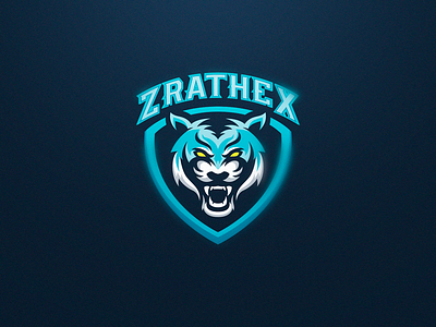 Zrathex blue designing esport esports gaming logo logo design sport logo tiger