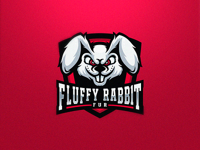 Fluffy Rabit Fur bunny cartoon esports fluffy gaming logo logo design logotype rabbit sport logo