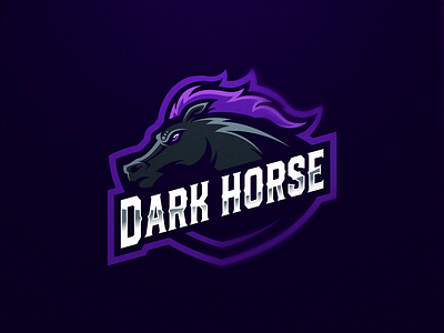 Darkhorse dark esports gaming logo horse logo design logoinspiration purple sport logo