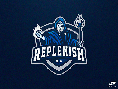 Replenish HQ esports gaming logo logo design mage magic sport logo
