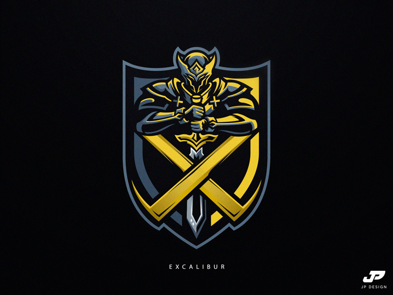 Excalibur knights knight illustration logo gaming logotype gaming logo sport logo logo design esports