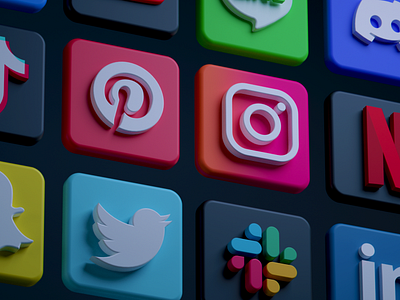 Social Media icon 3D