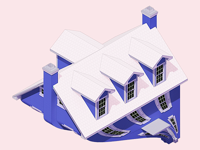 Tapered House 3d architecture design illustration