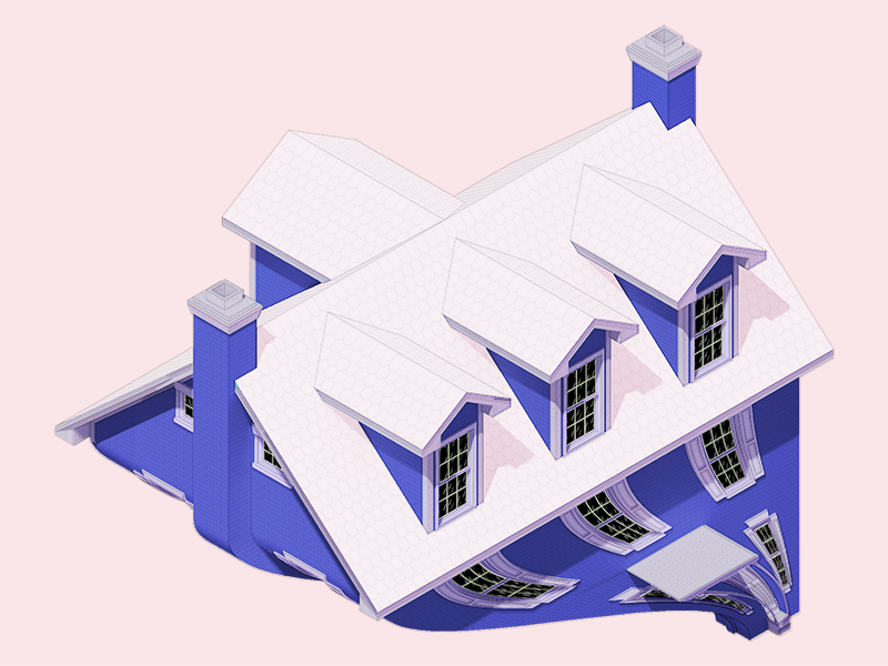 Tapered House 3d design architecture illustration