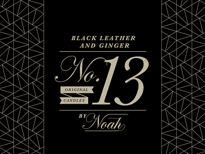 Noah Candles black branding candles label noah type