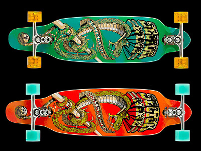 Snake Decks 9 deck decks illustration sector skate snake wheels