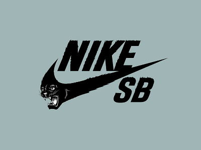 Black Cat icon logo nike sb skateboard