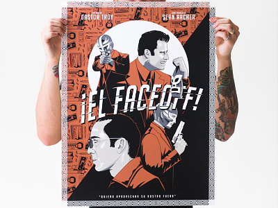 El Faceoff illustration poster