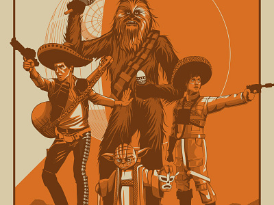 El Star Wars art illustration print