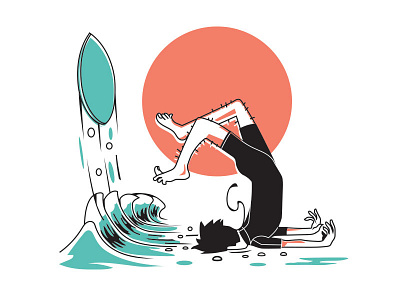 KookSlams apparel chomp illustration surf