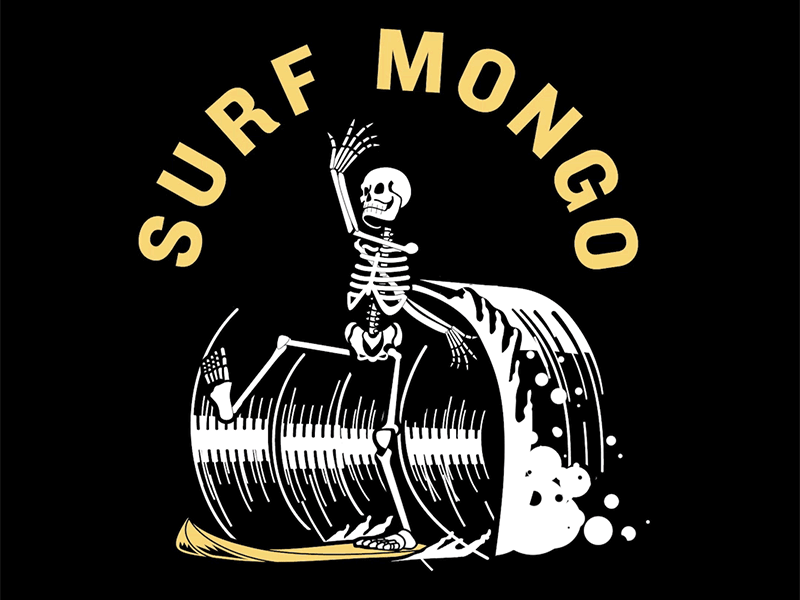 Surf Mongo Animation animation barrel illustration skateboard skeleton skull surf surfing wave