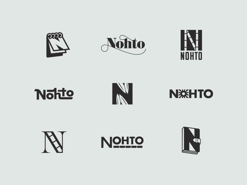 Logo sketches bamboo branding design japan japanese logo notebook planner stationary typography vector