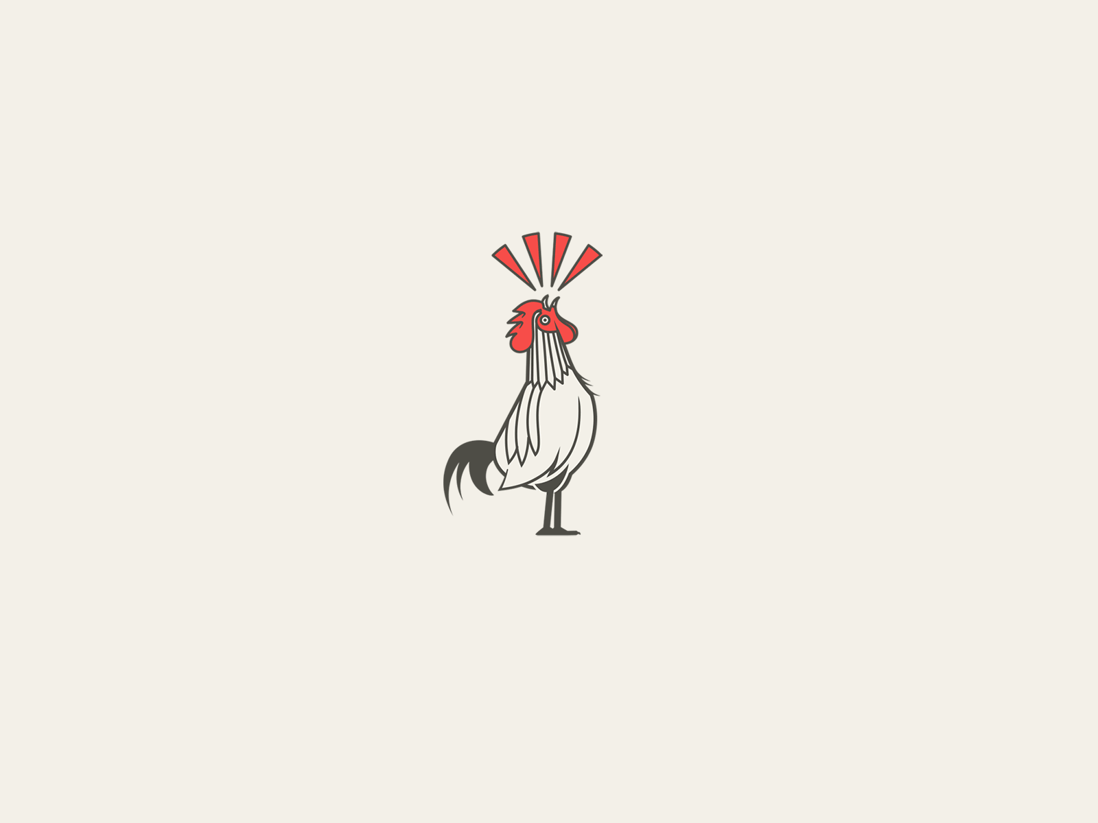 Birdcall Logo Concepts bold chicken cock icon logo rooster wing