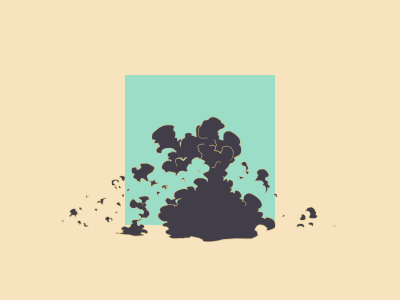 GIF/day 003: rauchwolke 2dfx animation cel frame by frame smoke