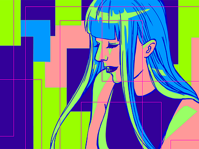 Neon Doodle #01: The Lady