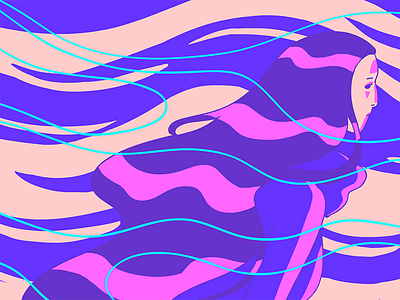 Neon Doodle #04: The Wave