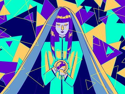 Neon Doodle #05: The Priestess