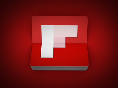 Flipboard Icon app flipboard icon ios ipad iphone logo design