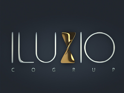 iluxio Logo Design 3d design elegant gold graphic design illustration logo luxury minimalism render silver vector