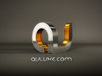 AVLuxe - logo design 3d design diamond gold logo luxe metal silver website