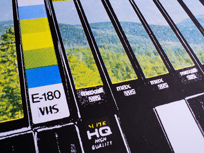 OR 2013 detail cmyk nature poster screen print vhs