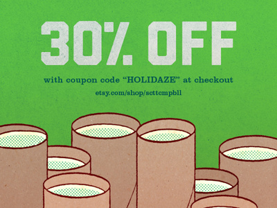 Holiday Print Sale - 30% Off poster sale screen print