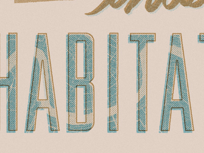 Habitat map t shirt typography