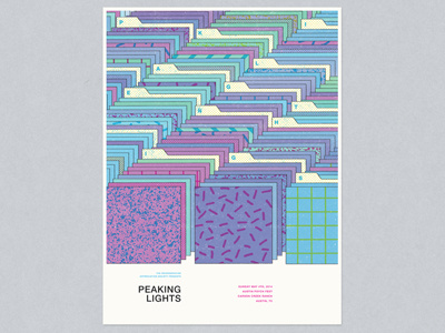Peaking Lights / Austin Psych Fest austin geometric pattern poster records screen print vinyl